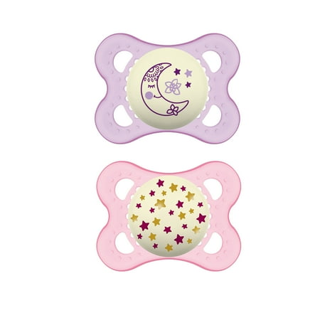 UPC: 0845296011848 | MAM Night Pacifier 0-6 Months Girl 2 pack