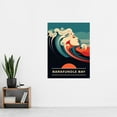 thumbnail image 2 of The Seaside Calls Barafundle Bay Beach Stackpole Wales UK Sunset Woman of the Waves Sea Siren Ocean Extra Large XL Wall Art Poster Print, 2 of 3