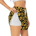 thumbnail image 3 of Lsque Sunflower 6 Printed Women's Running Shorts with Liner Pockets,Elastic Quick Dry Workout Athletic Gym Yoga Shorts,Womens High Waist Shorts-Medium, 3 of 9
