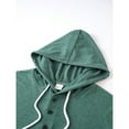 thumbnail image 6 of Donemore Men's Hooded Sweatshirt Long Sleeve Solid Color Button Closure Casual Style Stretchable Comfort Fit, 6 of 8