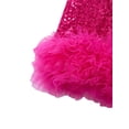 thumbnail image 3 of Girls Red Dresses Summer Outfits Toddler Ribbon Bow Sleeveless Shift Glitter Birthday Party Trim Ruffle Princess A-Line Kids Formal Champagne Dress 6-7 Years, 3 of 5