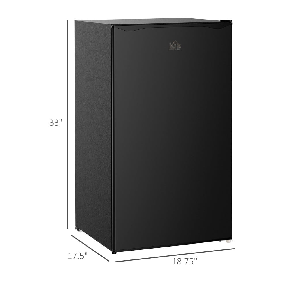 NOBOLEA 3.2 Cu.Ft Mini Fridge with Freezer, Compact Refrigerator with Adjustable Thermostat, Reversible Door for Dorm, Office, Apartment
