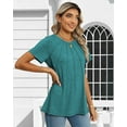 thumbnail image 4 of Rosvigor Blouses for Women Short Sleeve Shirts Casual Dressy Summer Tops with Pleats, 4 of 7