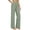 Mint Green, variant on Women's Cotton Linen Yoga Pants, High Waist Straight Leg Lounge Pants, Elastic Waist Casual Trousers for Daily Wear, Home, Travel and Relaxation Brown L