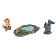 thumbnail image 3 of 3pcs Fairy Garden Miniature Fish Pond Kit Hand Painted Sunproof Coating Waterproof Lovely Fairies Dragon Pond Figurine, 3 of 5