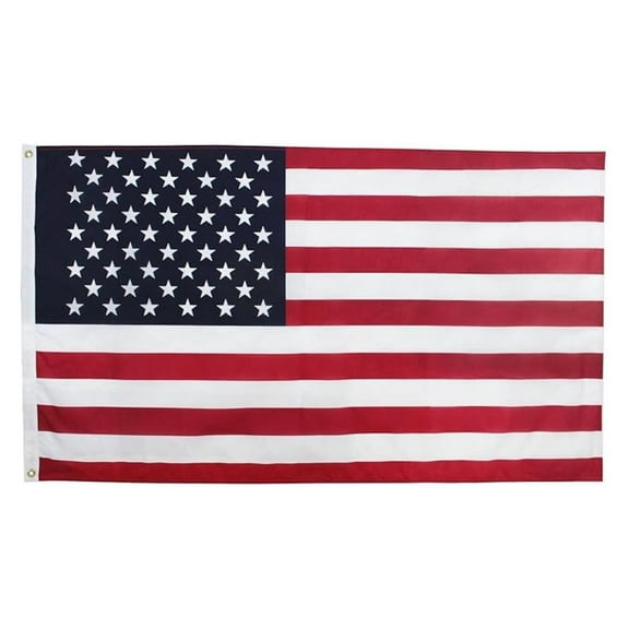 US American Flag 2.5x4 FT - Presidential SolarMax Nylon Flag, Embroidered Stars & Sewn Stripes - Made in USA, Reinforced Fly, with Grommets
