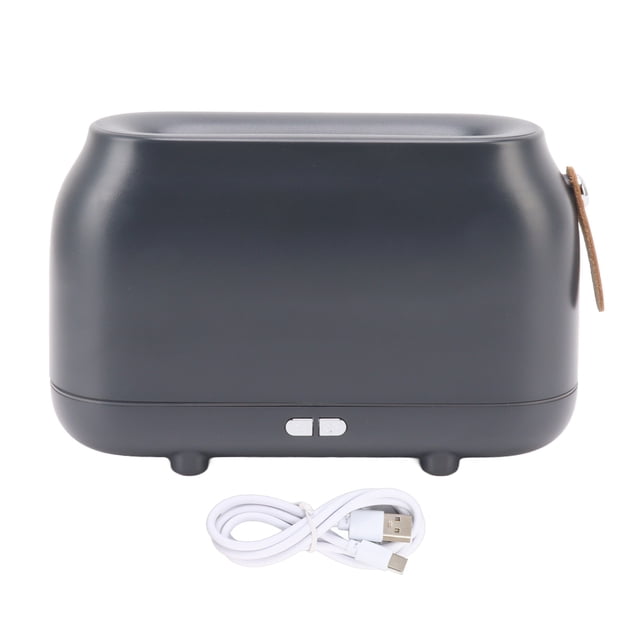 Humidificador de llama USB de 180 ml, modo dual, difusor de bajo decibelio con luz de llama RGB para oficina, gimnasio, hogar, 5 V, 10 W