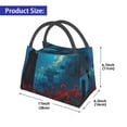 thumbnail image 2 of Yiaed Tower And Red Roses Print Lunch box lunch bag Portable Insulated Lunch Box for Women Men Cooler Tote Bag with Front Pocket for Work Picnic Travel, 2 of 6