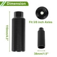 thumbnail image 3 of 4 Pcs Aluminum Alloy Anti-Skid Bike Pegs 110mm Length Bicycle Backseats Stands Cycling Foot Pegs 3/8 inch Axles Black, 3 of 7