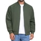 thumbnail image 1 of Chaqueta Bomber INSPIRE CHIC para hombres, abrigo de otoño, cierre completo, puños acanalados, chaqueta de béisbol 2XL verde, 1 of 6