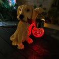 thumbnail image 3 of Artesanía lámpara solar perro escultura decoración LED forma animal resina paisaje luz Blanco cálido Sharpla Luz de estatuilla al aire libre, 3 of 8