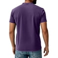 thumbnail image 4 of Mens Distressed Henley Shirts Retro Short Sleeve Tee Shirts Casual Button Down T-Shirts for Men, L, 4 of 4