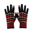 thumbnail image 2 of Women Can Enable Screen Gloves Warm Stretch Knitted Gloves Mittens Winter Keep Warm Knitting Heart Printing Golves Students Outdoor Riding Hiking Mittens, 2 of 4