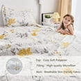 thumbnail image 5 of Green Essen 3 Pcs Floral Quilt Sets, Soft Lightweight Microfiber Bedspreads Reversible Yellow White Coverlet, 1 Quilt & 2 Pillow Shams(Twin Size), 5 of 8