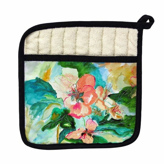 Betsy Drake Interiors Apple Blossoms Pot Holder