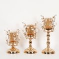 thumbnail image 1 of European-style Candle Holder Ornaments Small Candle Holder Dining Table Romantic Candlelight Dinner Three-piece Ornaments Wedding Ceremony Electroplated Ornaments, 1 of 5