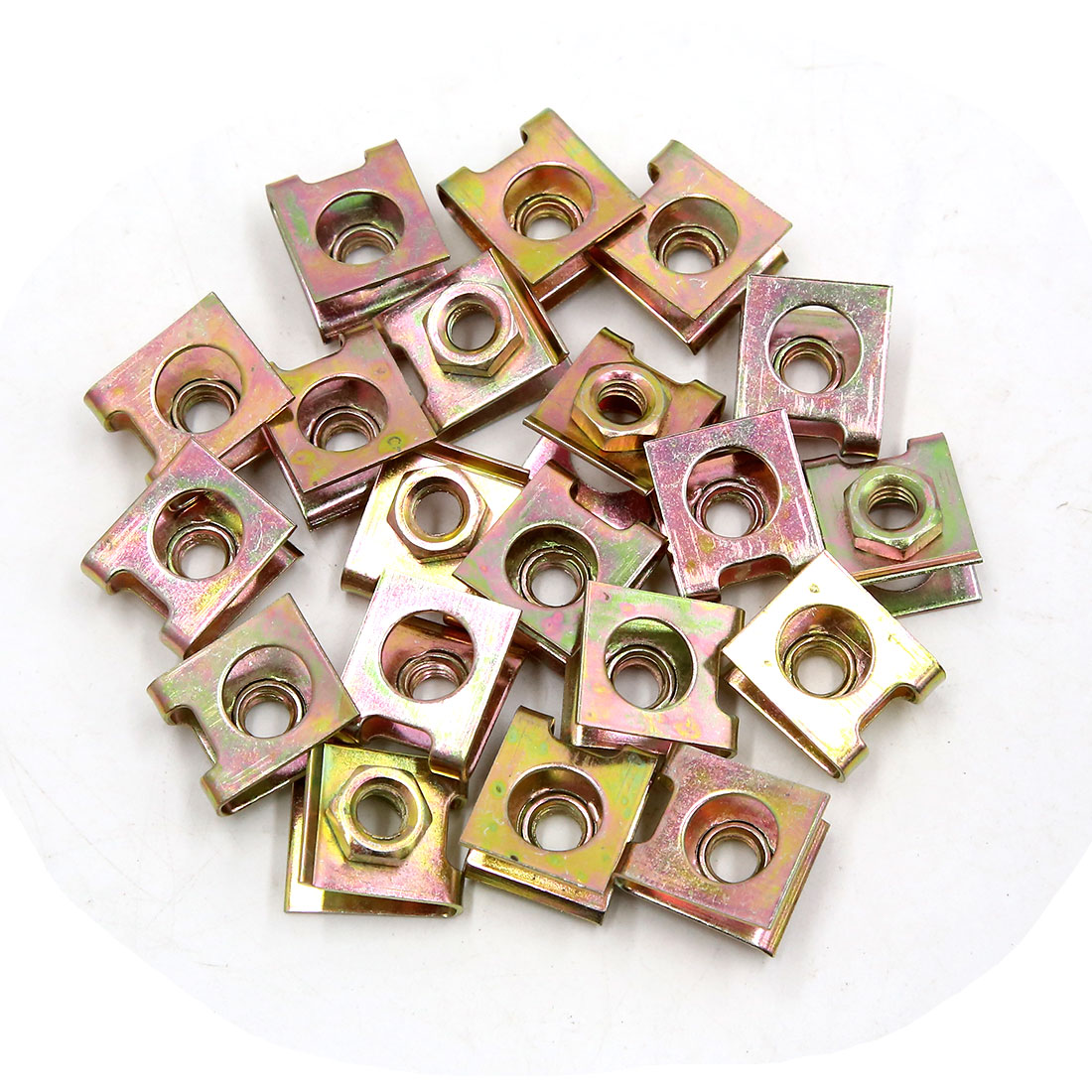 20Pcs Metal Car Vehicle Door Panel Screw UType Fastener Clips 5mm Hole