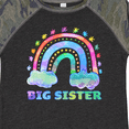 thumbnail image 4 of Inktastic Big Sister Watercolor Rainbow with Clouds Girls Toddler T-Shirt, 4 of 5