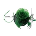 thumbnail image 3 of Green Pillbox Fascinator Headband for Women Vintage Hat for Weddings Tea Party with Feathers Mesh Clip, 3 of 6
