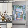 thumbnail image 3 of Yayeee Magnetic Dishwasher Cover for The Front Decoration Home Kitchen Machine Sticker Protector, Blue Floral Window, 3 of 6