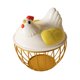 thumbnail image 3 of Cesta para huevos con tapa, rústica, decorativa, redonda, para huevos de gallina, colección de huevos Tapa amarilla, 3 of 9