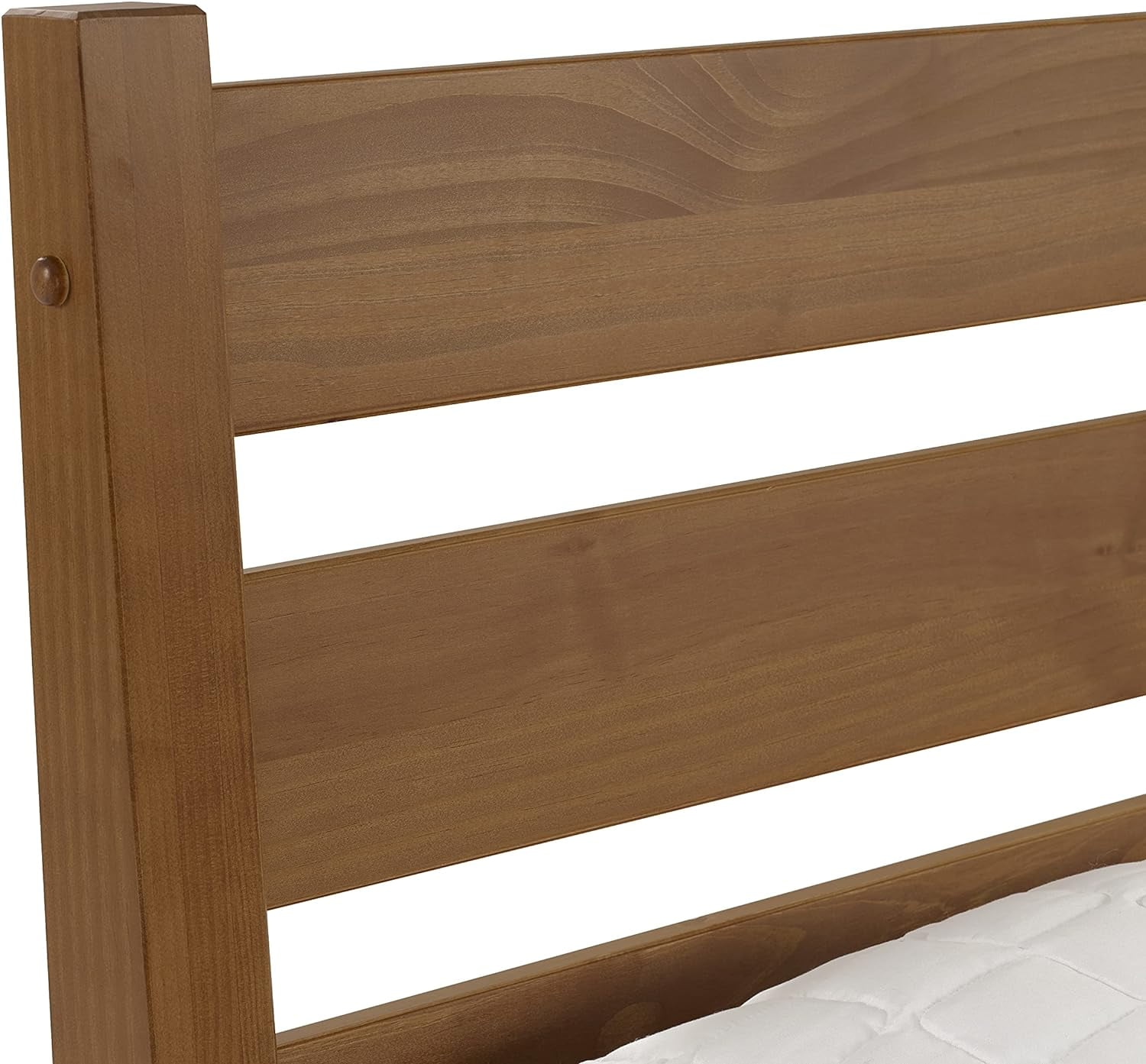 Camaflexi Mid Century Platform Bed Queen Size Solid Wood Bed Frame, Castanho 100% Solid Wood