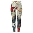 thumbnail image 4 of Bibifish Womens Leggings Vintage Colorful Star Splatter Gradient Leggings High Waist Breathable Slim Fit Casual Independence Day Patriotic Leggings, 4 of 4