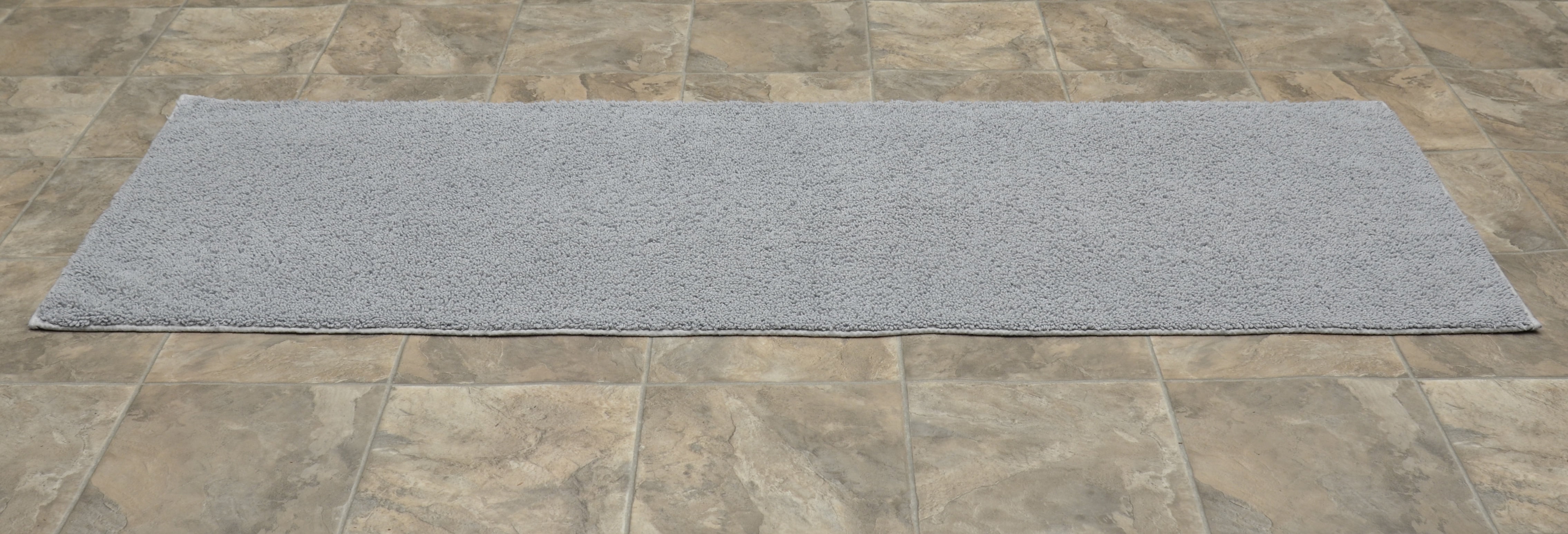 Garland Rug Classic Cotton Platinum Gray Bathroom Runner, 22" x 60"
