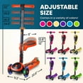 thumbnail image 7 of Skidee Kick Scooters for Kids, Adjustable Height, Foldable, LED Lights, Rear Brake, Ages 2-12, Orange, 7 of 7