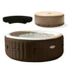 Intex PureSpa Bubble Massage 4 Person Inflatable Hot Tub w/ Cover & Bench Add On