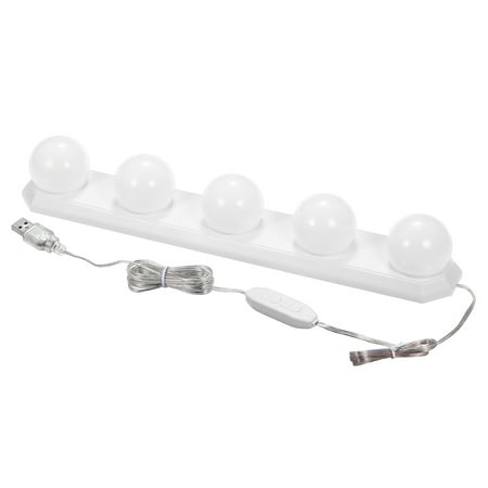 

Tomshine Portable LED Mirror Light with 5 Bulbs USB Charging Dimmable 3 Color Modes Vanity Makeup Cosmetic Lights for Bathroom Dressing Room Table