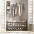 thumbnail image 2 of Expandable Shoe Rack for Closet \uC\uD Adjustable Shoe Rack for Small Space Small Shoe Organizer for Front Door Sturdy Metal, 2 of 6