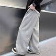 thumbnail image 5 of THJRPQJFD Boys Baggy Sweatpants Athletic Wide Leg Joggers Elastic Waist Track Pants Open Bottom Pants with Pockets School Active Trousers Preppy Clothes, 5 of 8