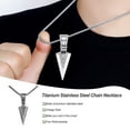 thumbnail image 4 of Collier Chaîne Cool en Titane Acier Inoxydable Flèche Gothique Réglable Style Rétro Ras-de-Cou à Pointe de Flèche Cadeaux Colliers pour Hommes Or Rose+or, 4 of 7