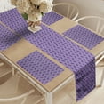 thumbnail image 2 of Ambesonne Eggplant Table Runner & Placemats, Food Art Ornament Symmetry, Placemat 4 pcs + Runner 12"x72", Purple and Green, 2 of 2