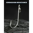 thumbnail image 4 of BLUEWING Trolling Hook with Swivel Stainless Steel Fishing Hooks 5pcs Extra Sharp Fish Hooks for Freshwater Saltwater Fishing, Size 14/0, 4 of 7