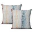 thumbnail image 1 of Exquisite 2-Pack Abstract Art Cushion Cover: Grey & Blue, Modern Decor, Soft Linen, Zippered, 18x18 inch, Perfect for Adding Style to your Sofa or Couch., 1 of 7
