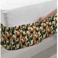 thumbnail image 2 of Butterfly Bed Skirt, Abstract and Wings Fragility Freedom Themed Vintage Fantasy Composition, Elastic Bedskirt Dust Ruffle Wrap Around for Bedding Decor, 4 Sizes, Multicolor, by Ambesonne, 2 of 2