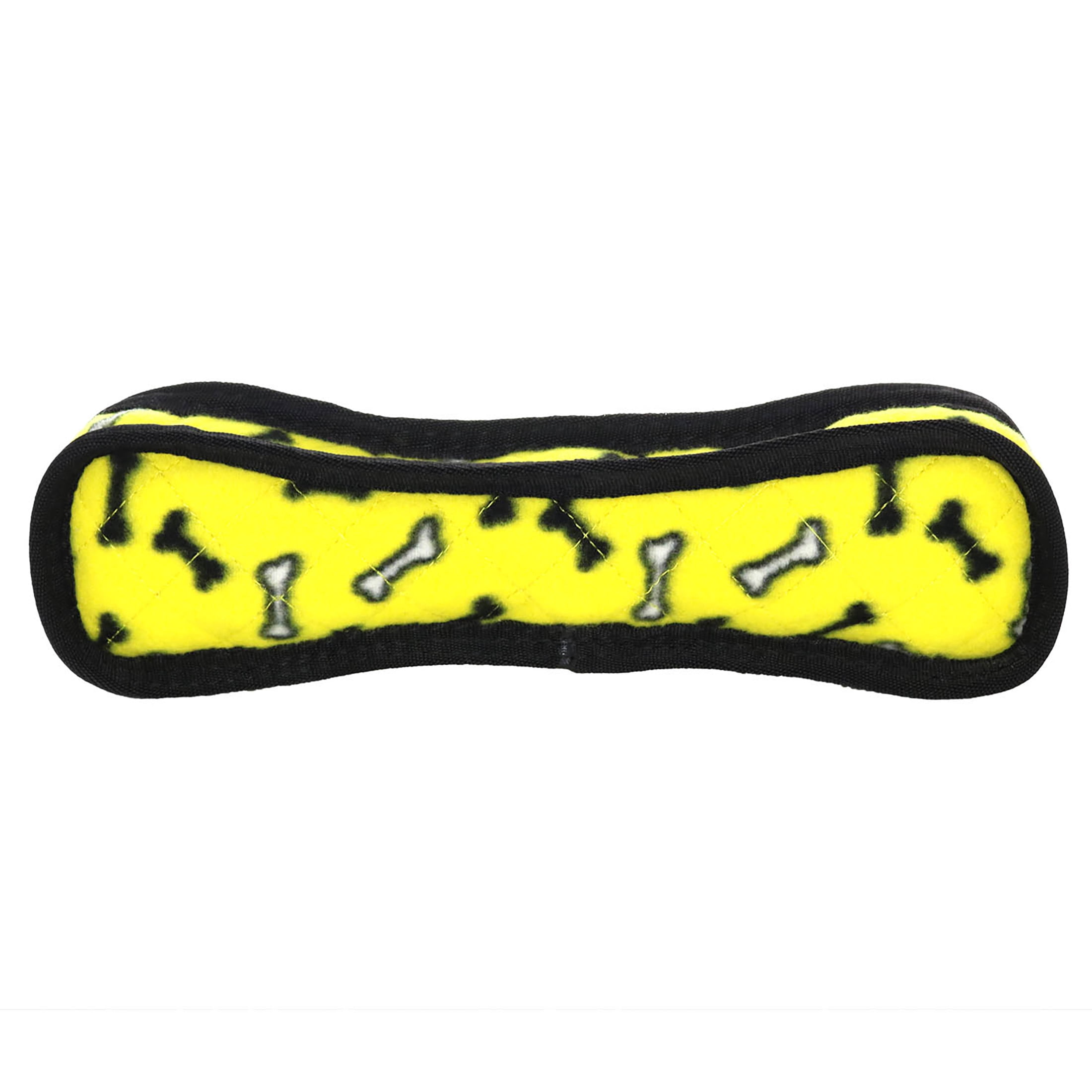Tuffy Ultimate Bone Yellow Bone Durable Plush Squeaky Dog Toy