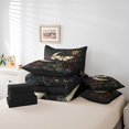 thumbnail image 4 of Erosebridal Ensemble de Literie Boho Papillon Format Simple, Ensemble de Lit Plantes Botaniques, Déco Étoiles Scintillantes, Réversible 7 Pcs 7 Pcs, 4 of 5