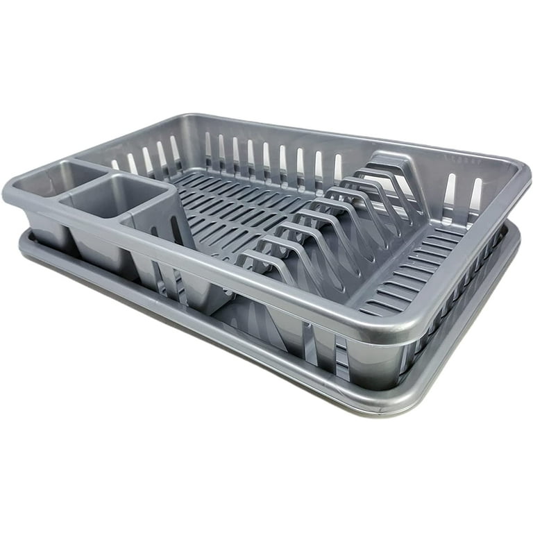 43x25x27 Cm Rattan Plastic Dish Drainer for Kitchen Sink 2 Levels Dish  Drainer Plastic Multi-Functional Dishes Dishes Cups Furni