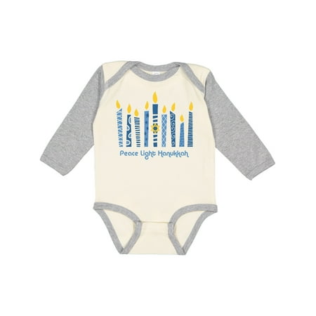 

Inktastic Peace Light Hanukkah Gift Baby Boy or Baby Girl Long Sleeve Bodysuit
