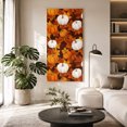 thumbnail image 2 of Canvas Wall Art, White Pumpkin Fall Framed Canvas Prints for Living Room Bedroom, Thanksgiving Maple Leaves Farmhouse Gallery Wrapped Wall Decor for Home Office, Gifts, 40"x60" Ship Next Day, 2 of 9