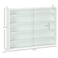 thumbnail image 3 of 5-Tier Wall-Mounted Glass Display Cabinet with Adjustable Shelves, 3 of 5