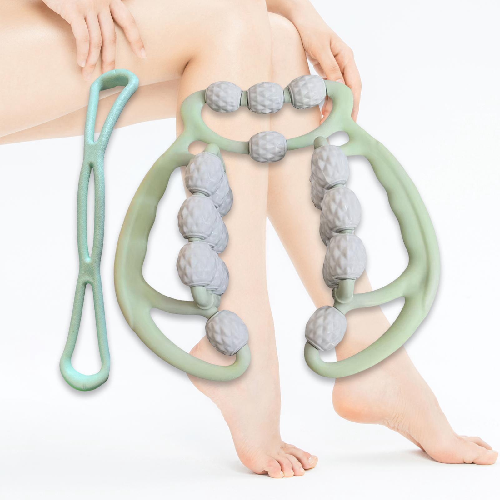 Dualoai 24 Wheel Fascia Muscle Relax Roller Deep Tissue Massage Tool for Workout Arm Green