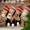thumbnail image 3 of Calcetín de Navidad para decoración de mascotas, primer regalo de Navidad, divertido árbol, copo de nieve, rojo, verde, pata a cuadros, botas, chimenea, decoración del hogar, 3 of 4