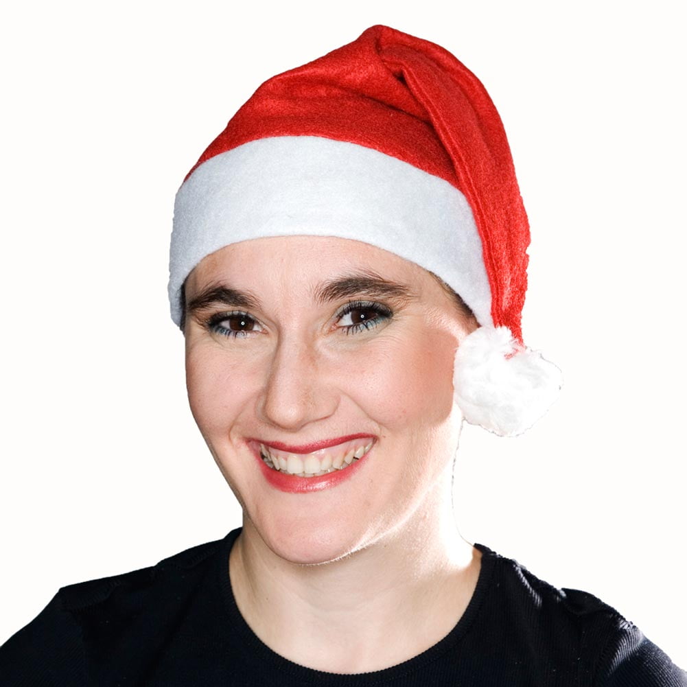 Red Felt Santa Hat - Walmart.com