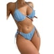 thumbnail image 1 of Traje baño para mujer con cordones sólidos trajes baño con tiras traje baño sexy, 1 of 5
