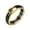 Black, variant on Unisex Ceramic Creative Unique Smooth U-Shaped Belt Buckle Copper Edge White Black Ceramic Ring Couple Wedding Band Black Size 10