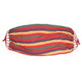 thumbnail image 2 of Hamaca portátil para acampar, ligera, para viajes al aire libre, con barra esparcidora de madera dura, color rojo con rayas de colores, 2 of 8